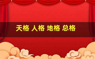 天格 人格 地格 总格